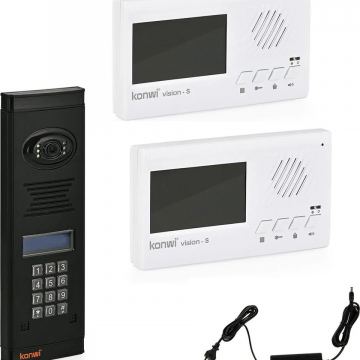 Görüntülü Diafon Seti Apartman Tipi 2 Daire Set Vsions 4,3 Monitör Zil paneli şifreli Kameralı 40w