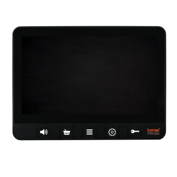 Konwi İntercom 7 İnch Monitör VSpro Siyah