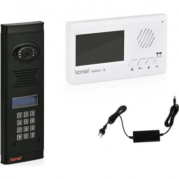 Görüntülü Diafon Seti Apartman Tipi 1 Daire Set Vsions 4,3 Monitör Zil paneli şifreli Kameralı 40w